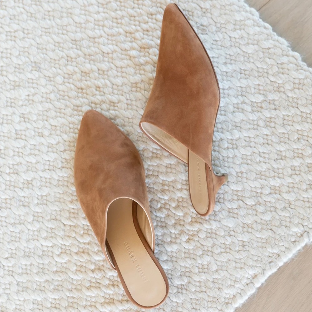 Jenni Kayne Oiled Leather Kitten Heel Mule